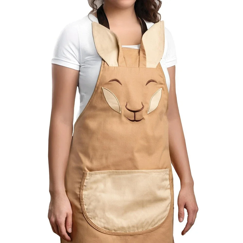 OTOTO White Aproo Cooking Apron – Cute Kitchen Pockets Funny BROWN APROO ONLY